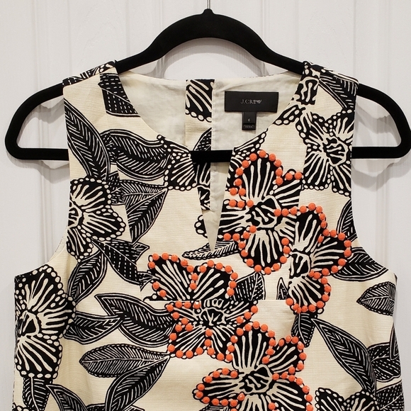 J. Crew Polynesian Floral Print Vest - Sz 6 - Picture 2 of 12